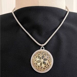 Cookie Lee Silver Necklace with pendant.